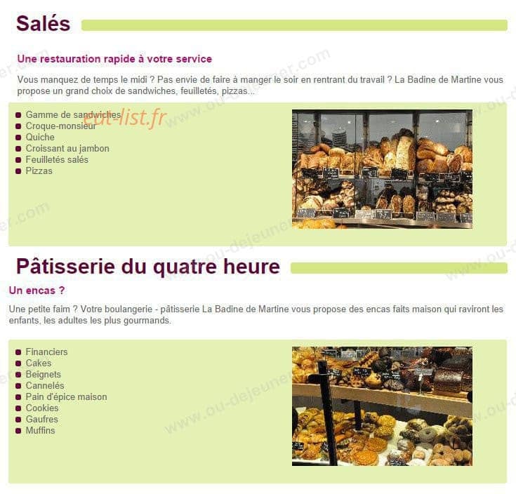 La Badine de Martine — carte page 2