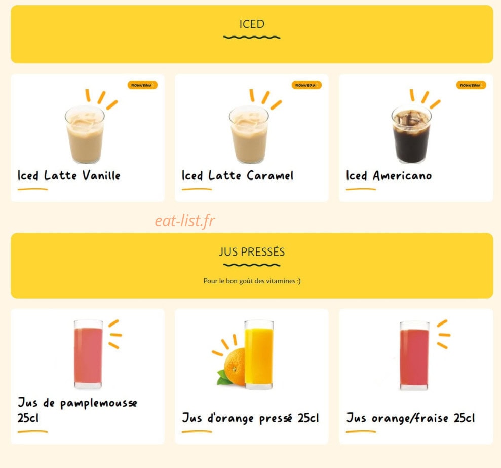 La Croissanterie — carte page 12