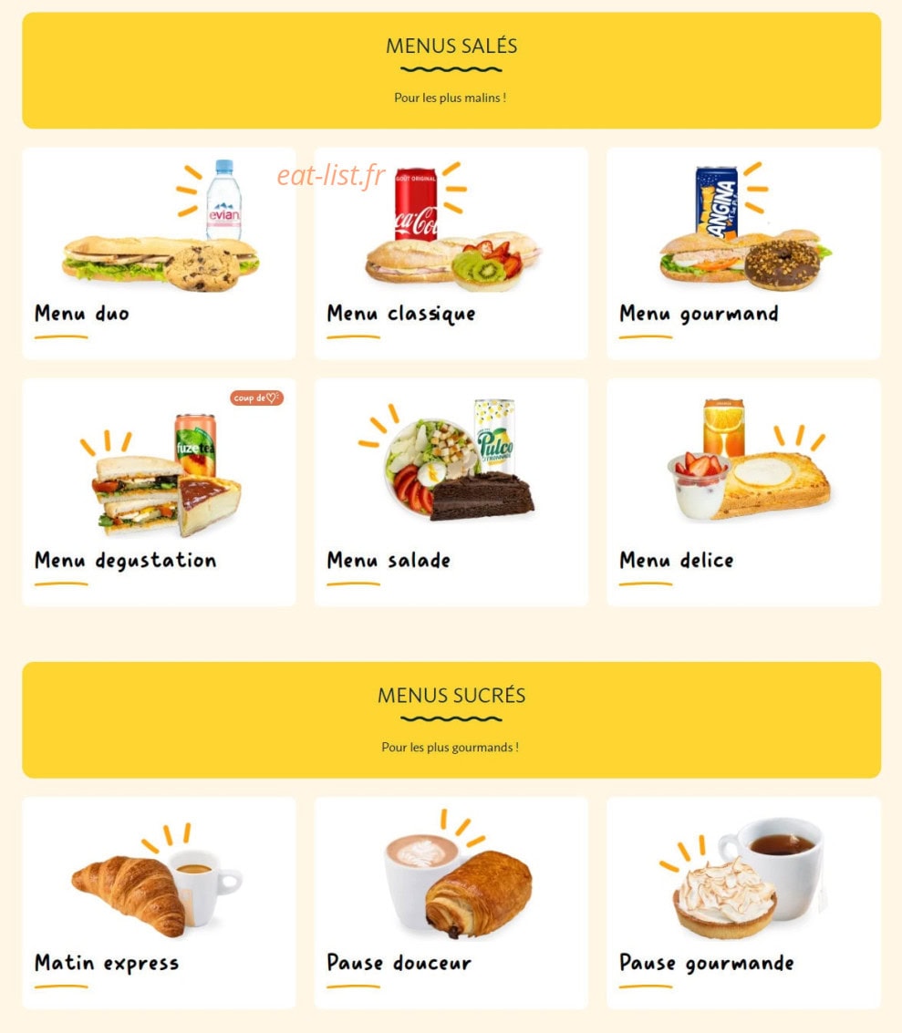 La Croissanterie — carte page 1