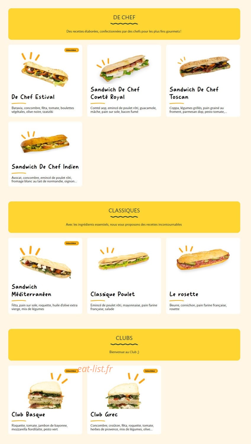 La Croissanterie — carte page 2