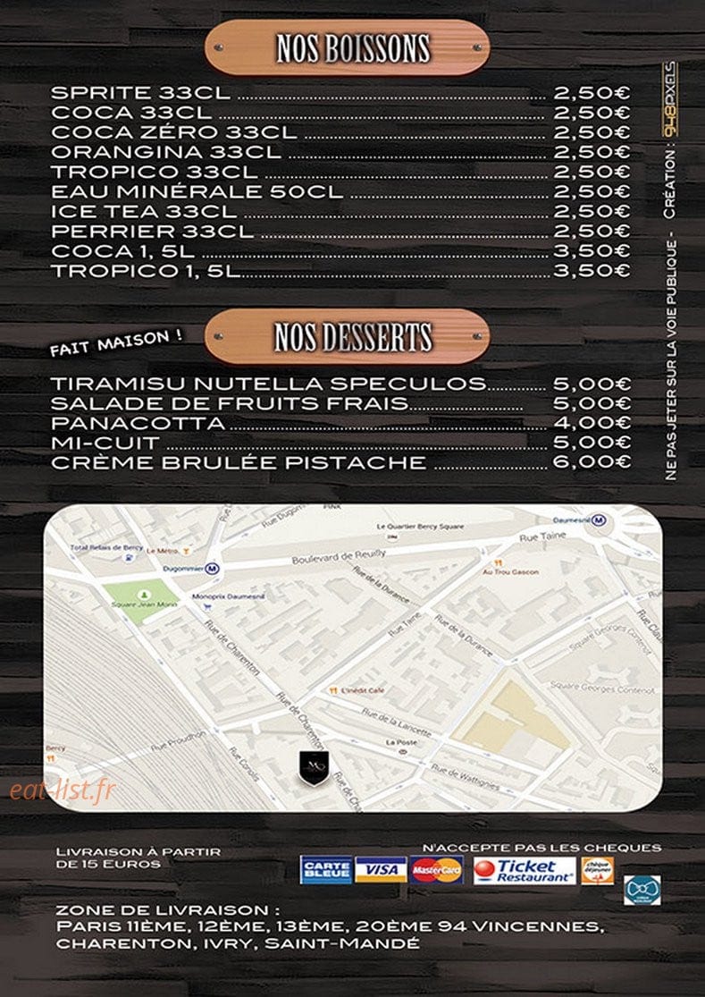 La Maison du Poulet — carte page 5
