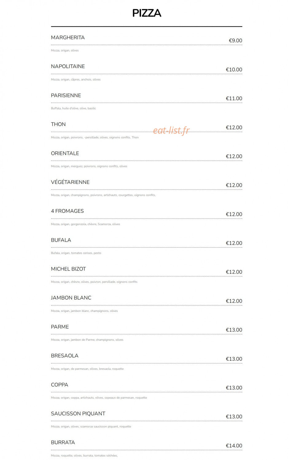 La margherita — carte page 2