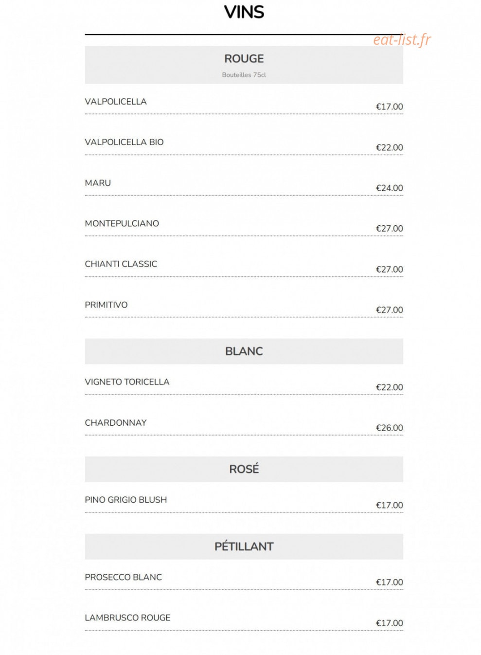 La margherita — carte page 6