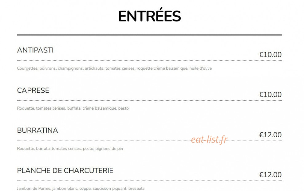 La margherita — carte page 1