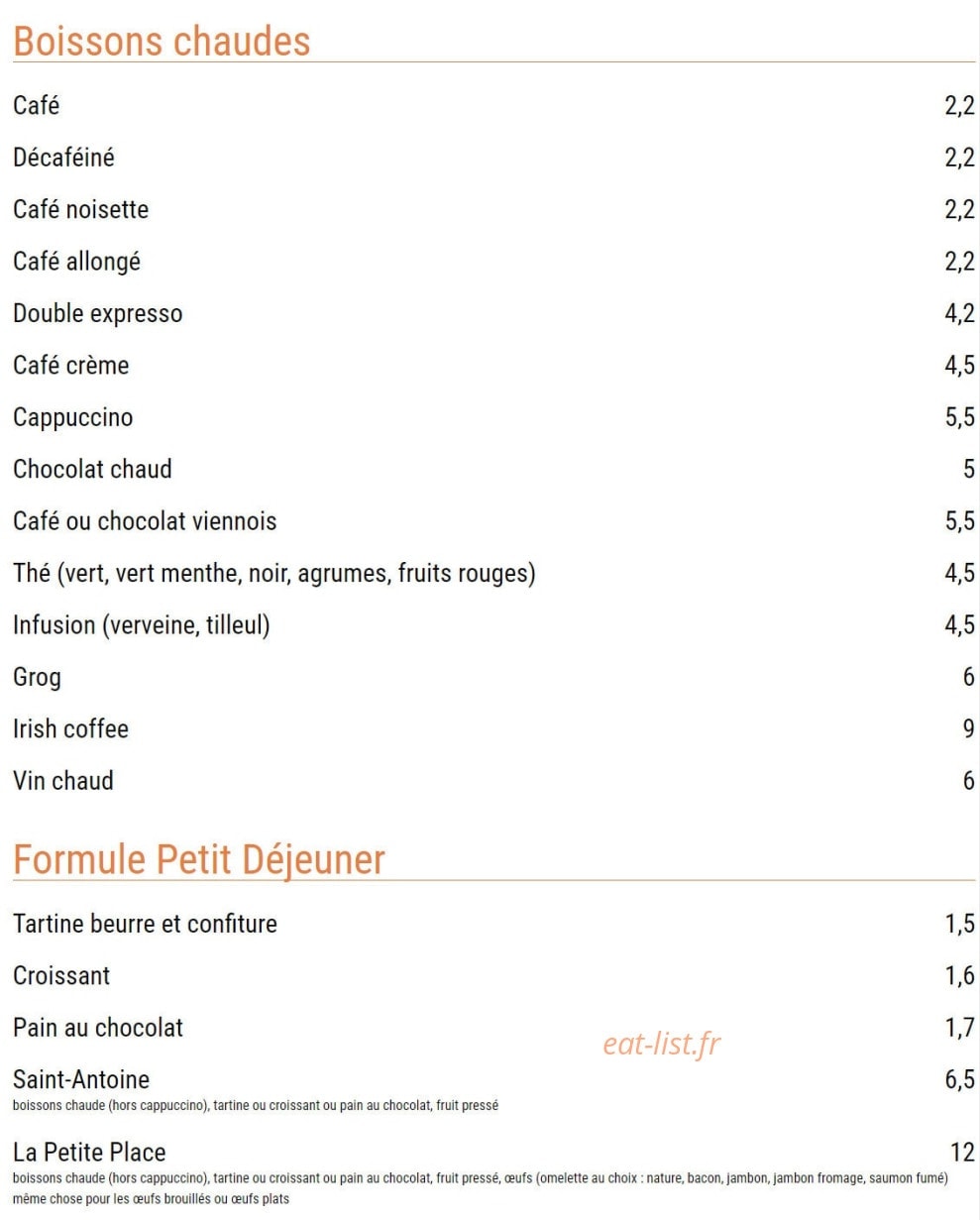 La Petite Place — carte page 4