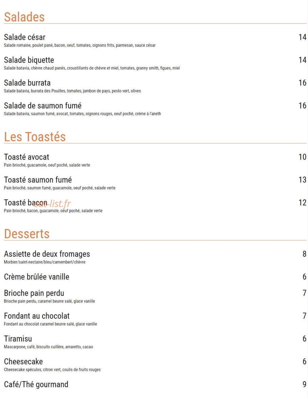 La Petite Place — carte page 3