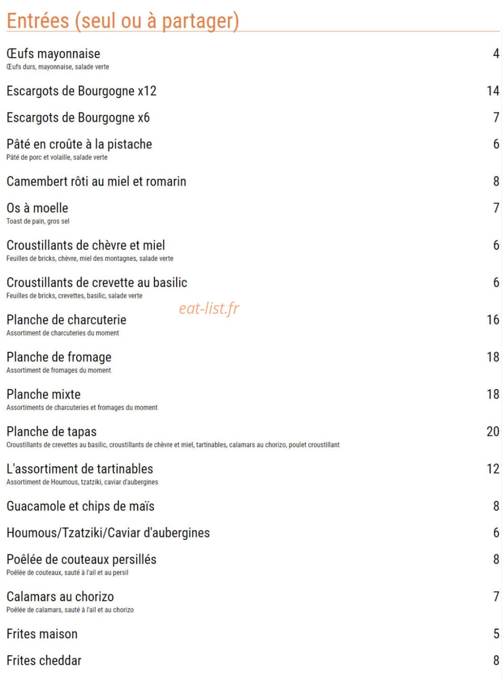 La Petite Place — carte page 1