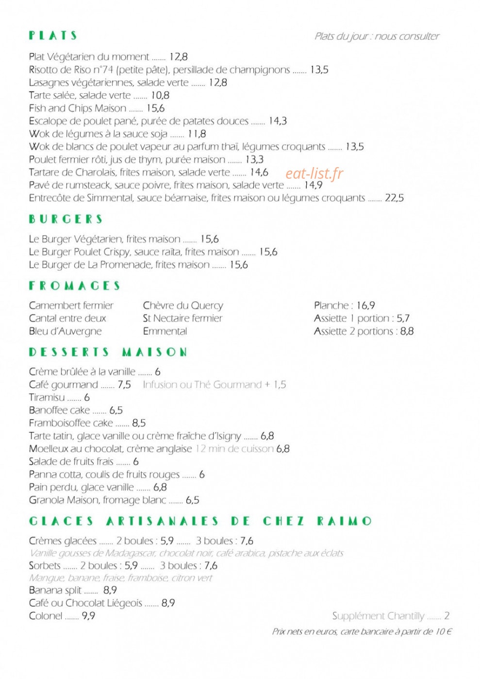 La Promenade — carte page 2