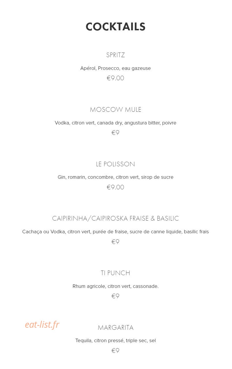 La Seine Café — carte page 12