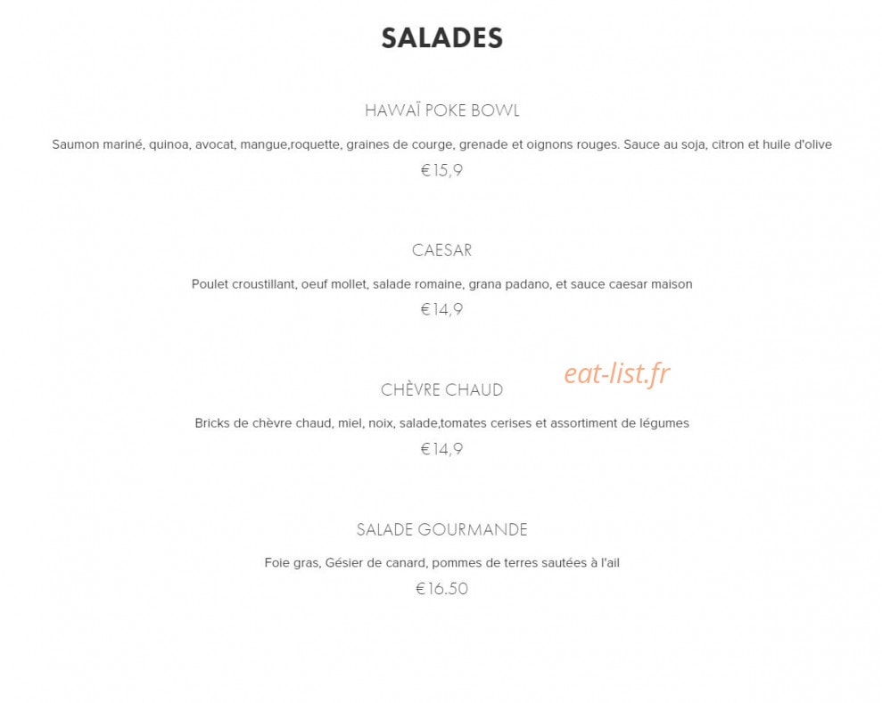 La Seine Café — carte page 5