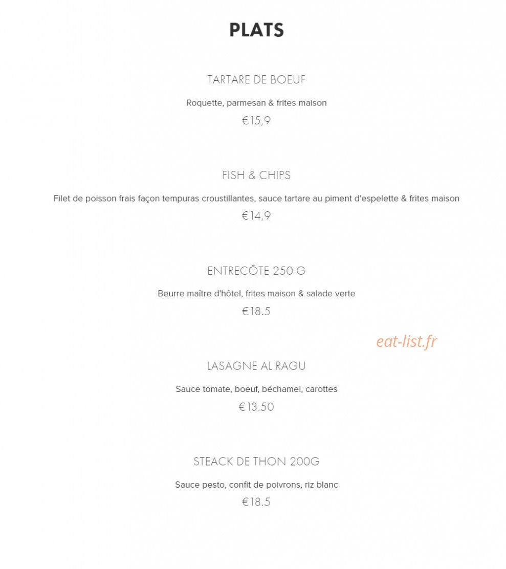 La Seine Café — carte page 3