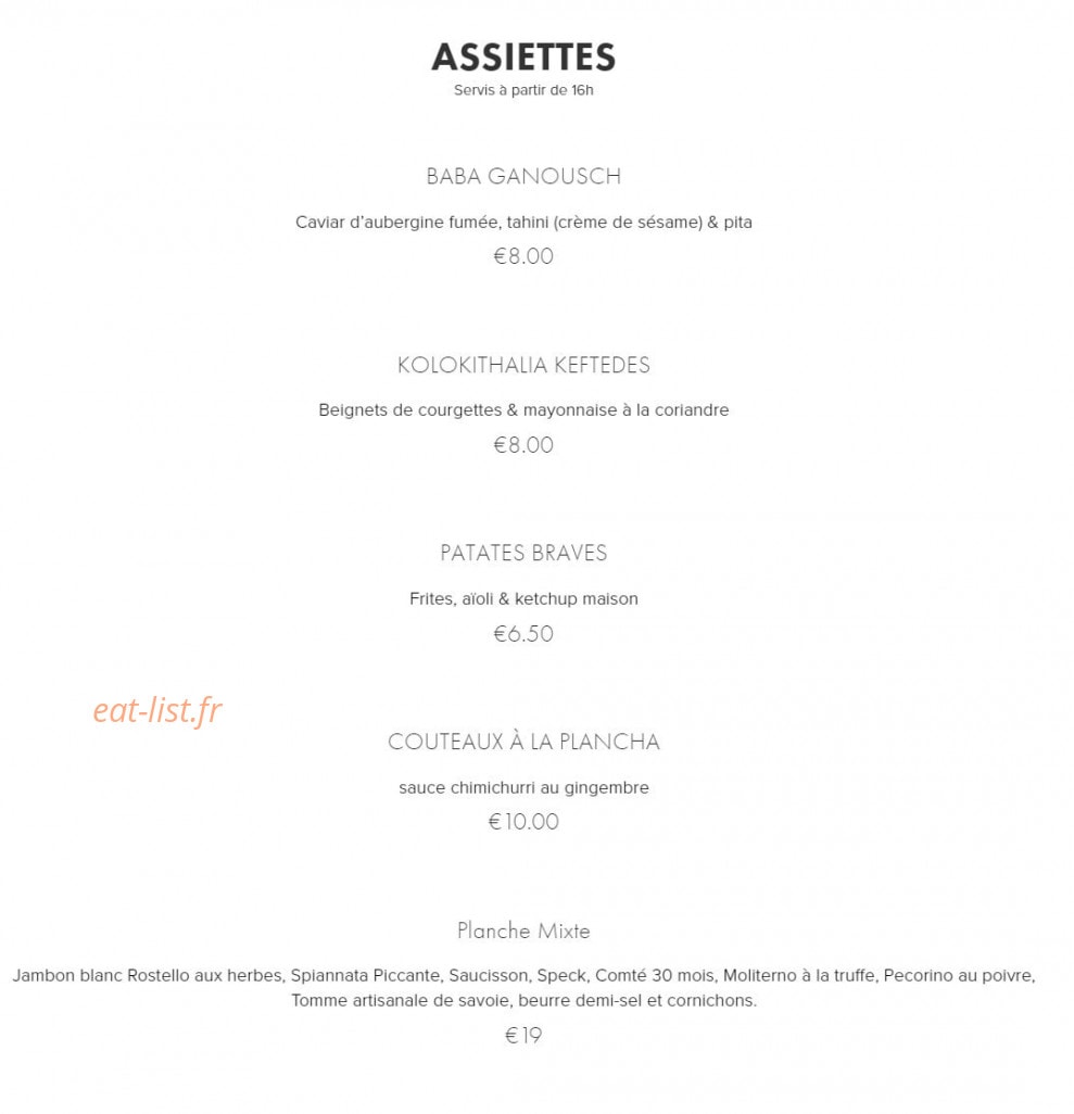 La Seine Café — carte page 7