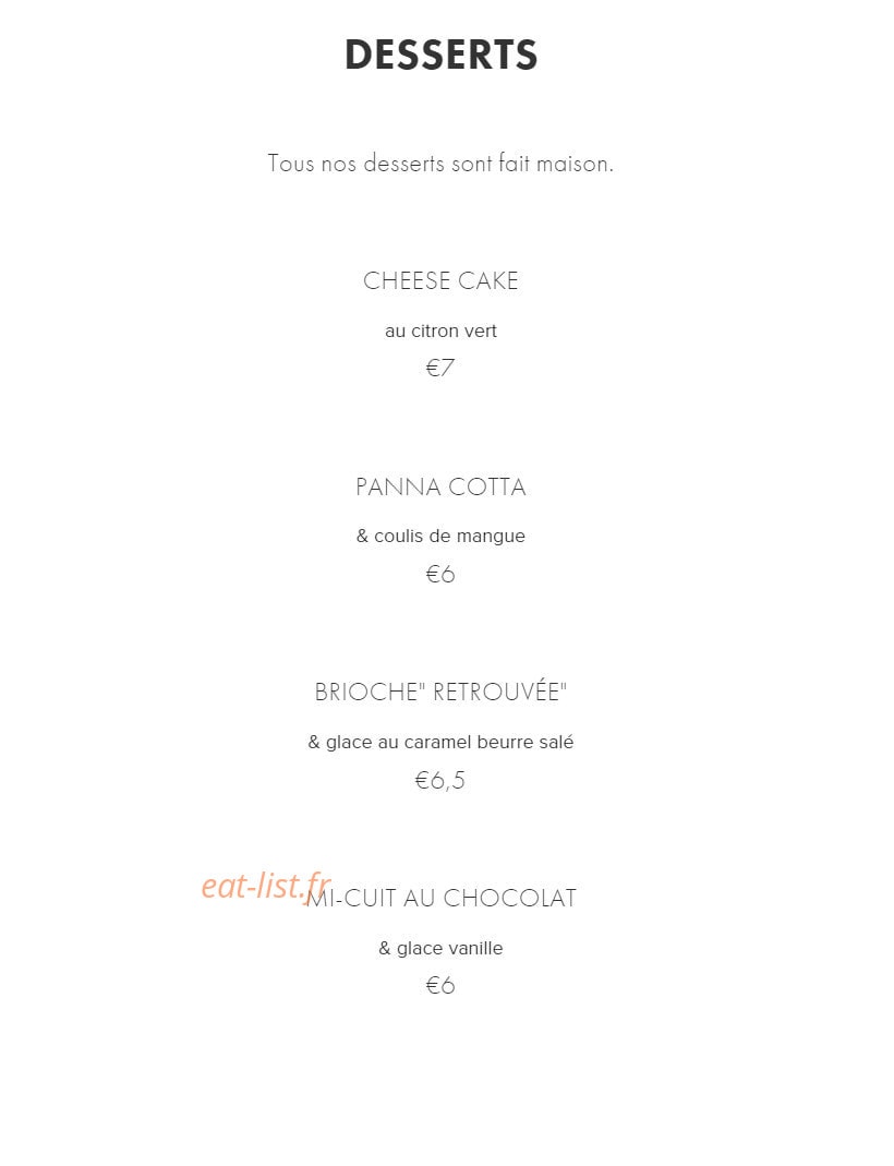 La Seine Café — carte page 6