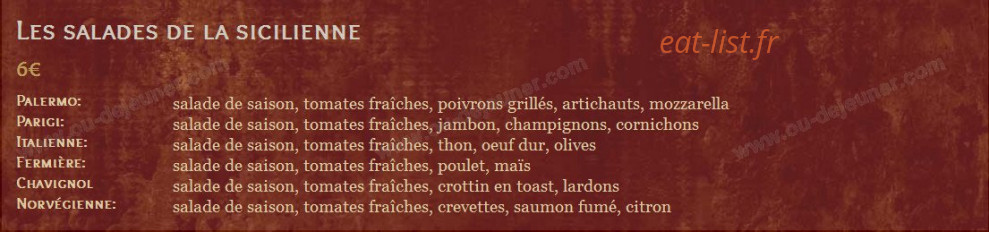 La Sicilienne — carte page 3