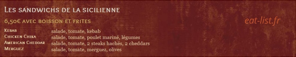 La Sicilienne — carte page 6