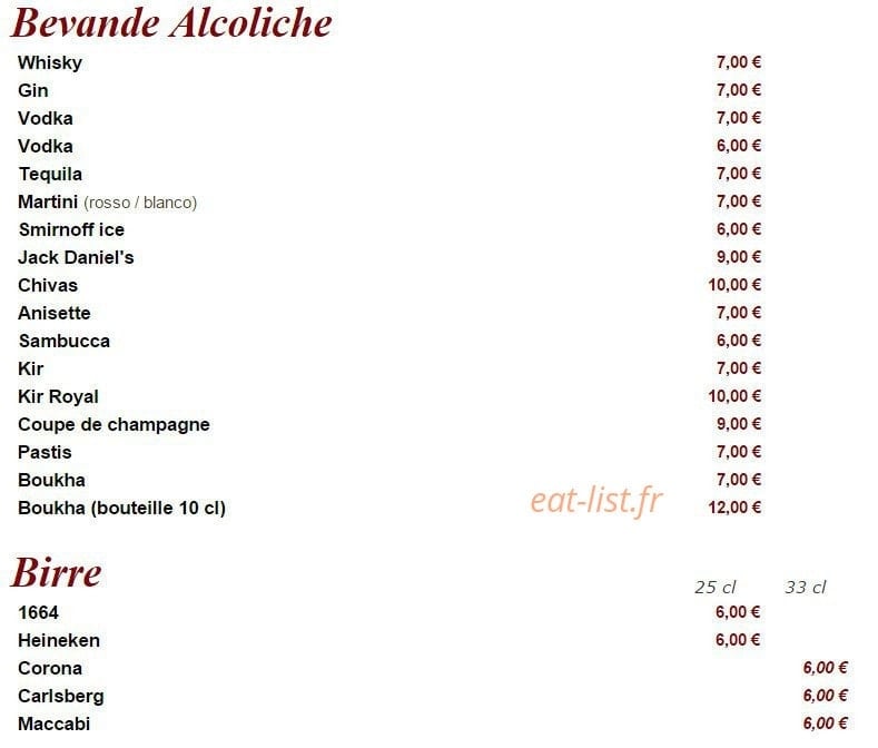 La Stella — carte page 6