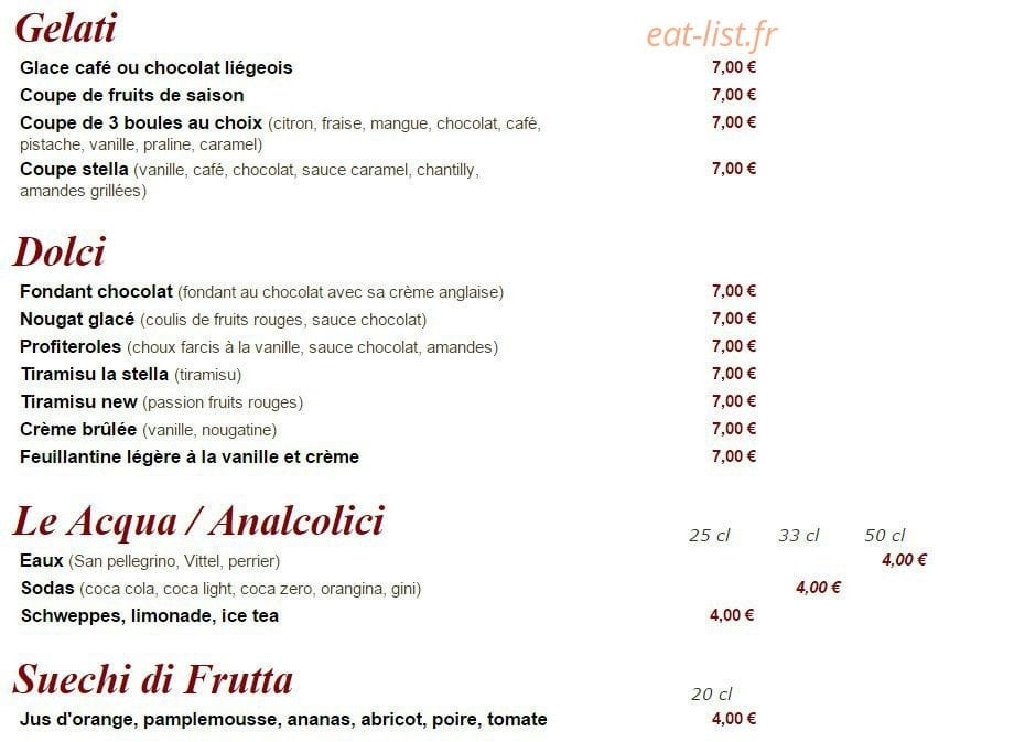 La Stella — carte page 5
