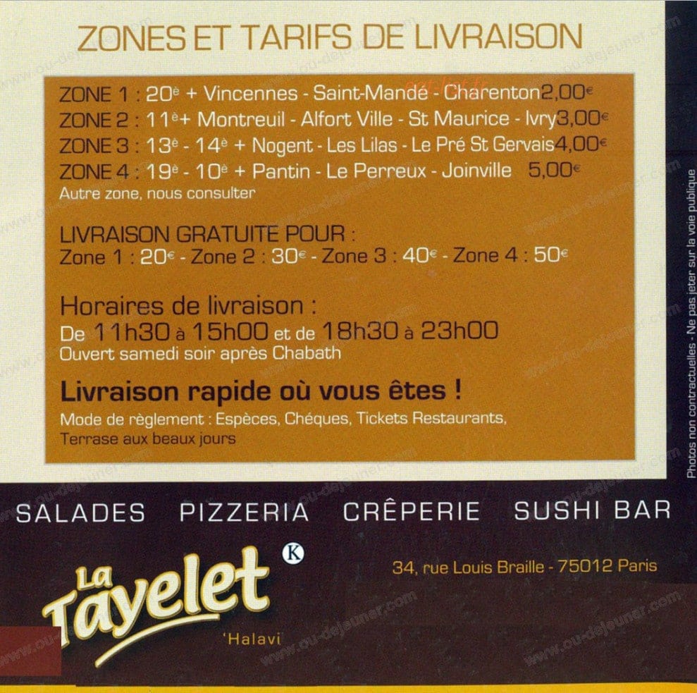 La Tayelet — carte page 16