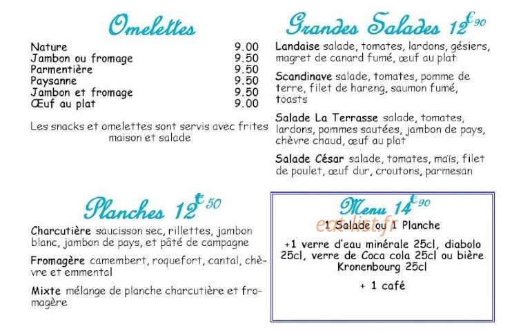La Terrasse — carte page 2