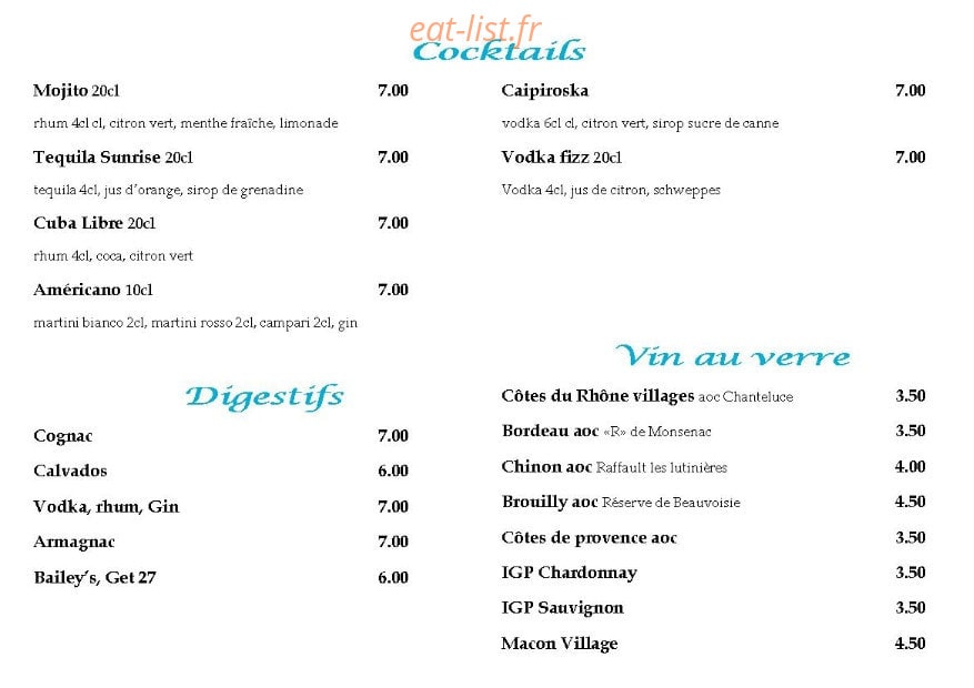 La Terrasse — carte page 4
