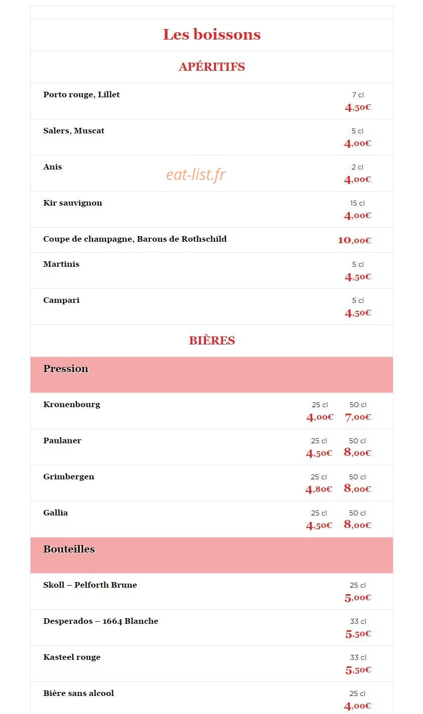 Le Café Populaire — carte page 2