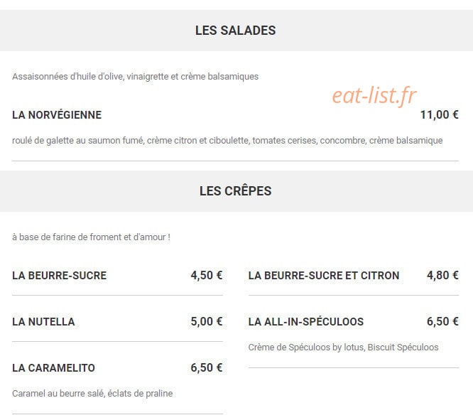 Le Cidre D'Or — carte page 2