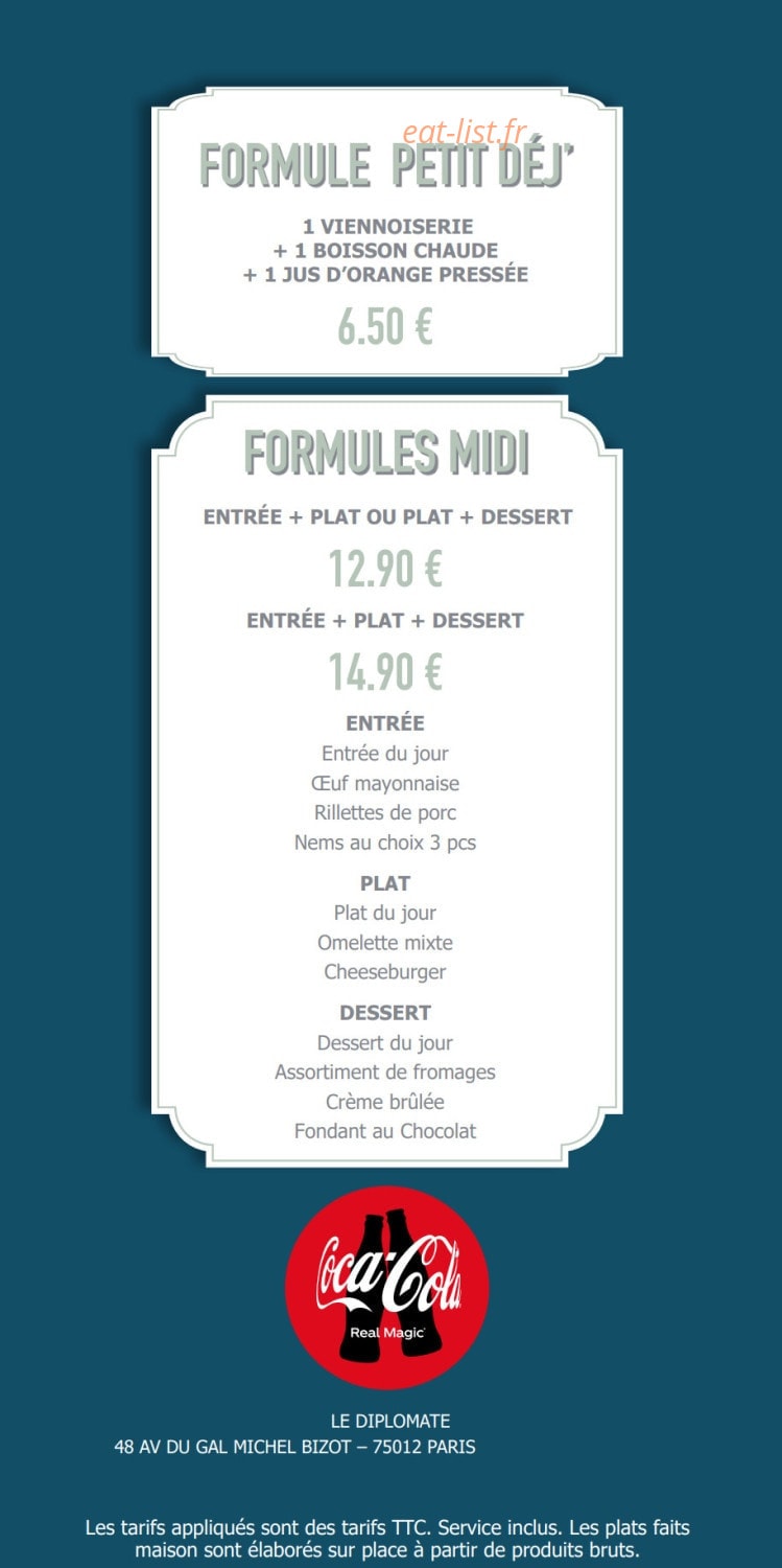 Le Diplomate — carte page 6