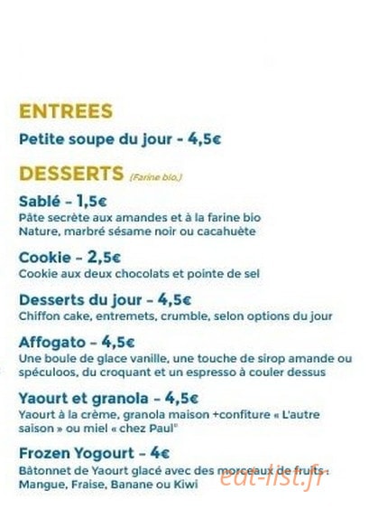 Le goût du sablé — carte page 2