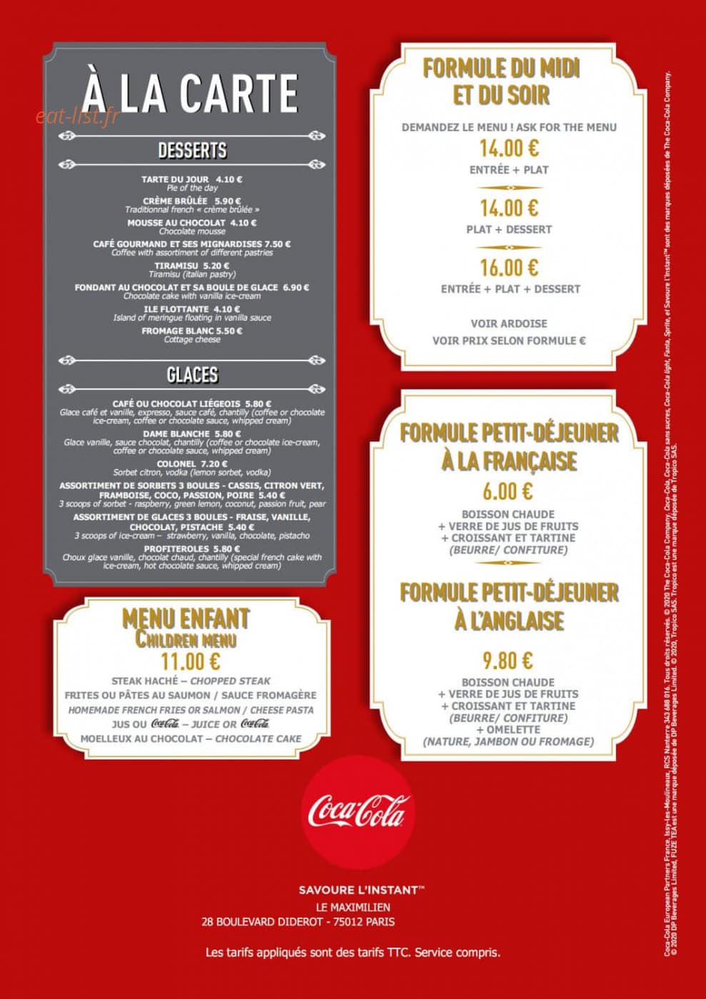 Le Maximilien — carte page 2