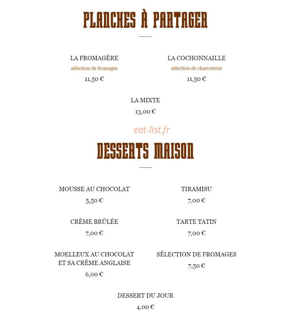Le p'tit zinc — carte page 3