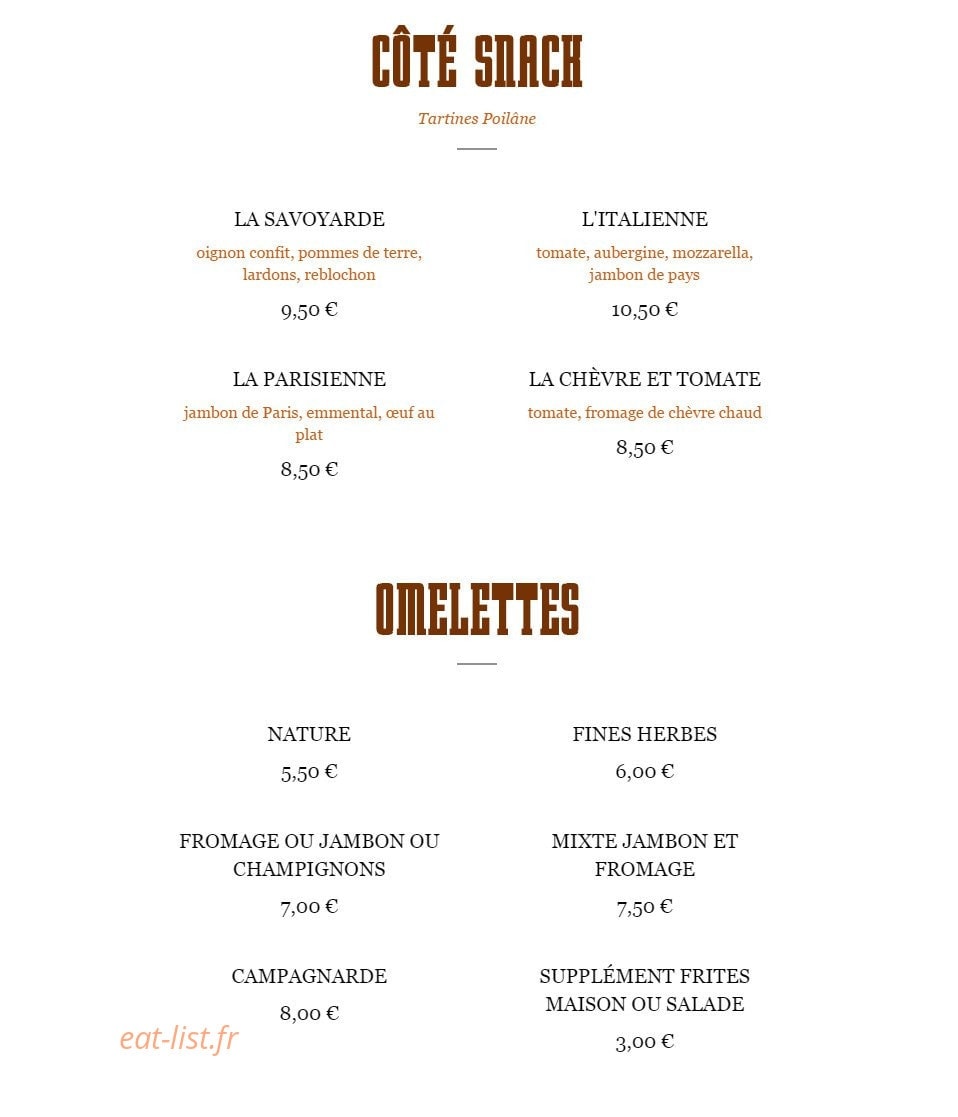 Le p'tit zinc — carte page 2