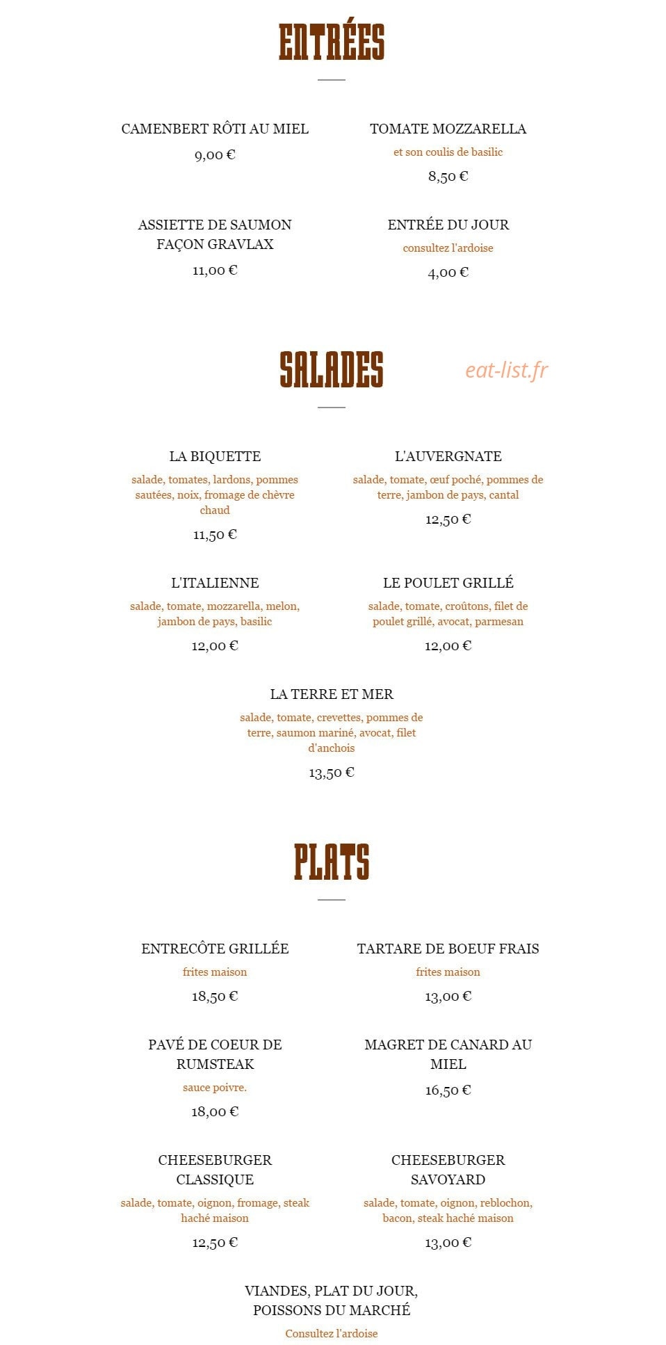 Le p'tit zinc — carte page 1