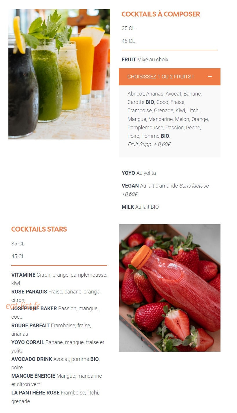 Le Paradis du Fruit — carte page 2