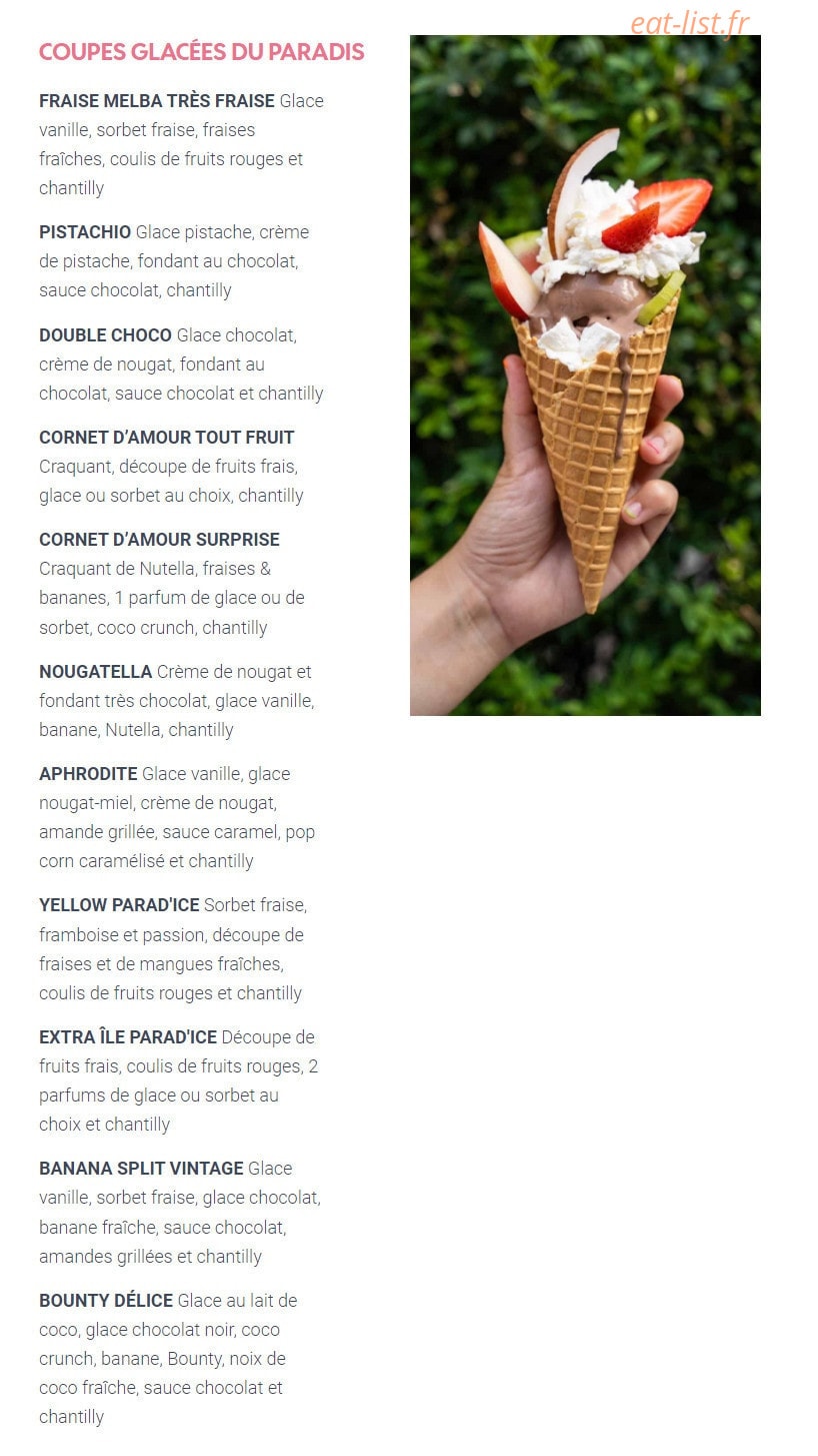 Le Paradis du Fruit — carte page 12