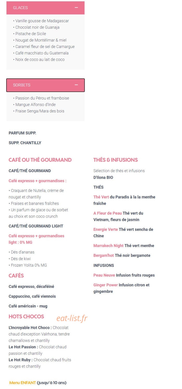 Le Paradis du Fruit — carte page 14