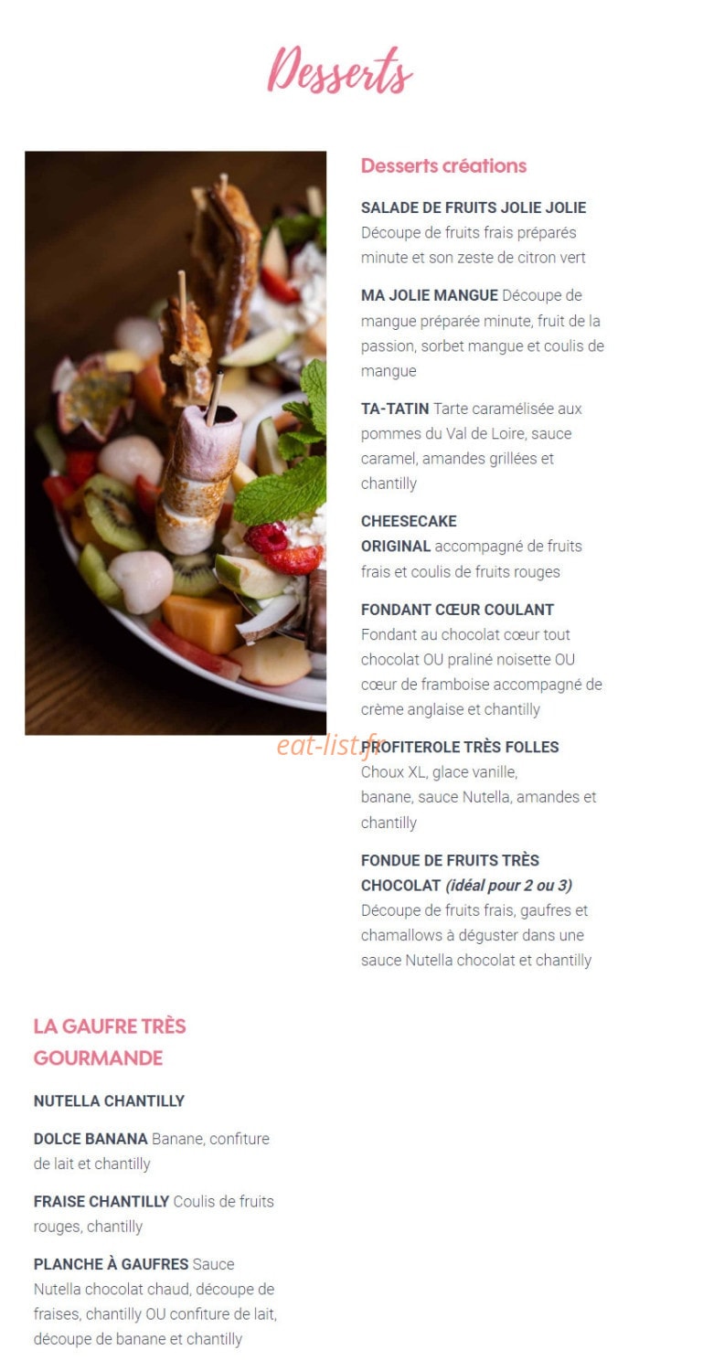 Le Paradis du Fruit — carte page 11