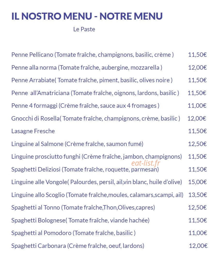 Le Pellicano — carte page 1