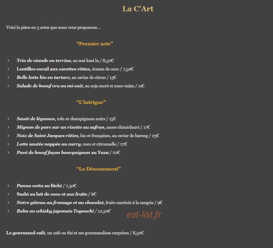 Le Petit Ailleurs — carte page 1
