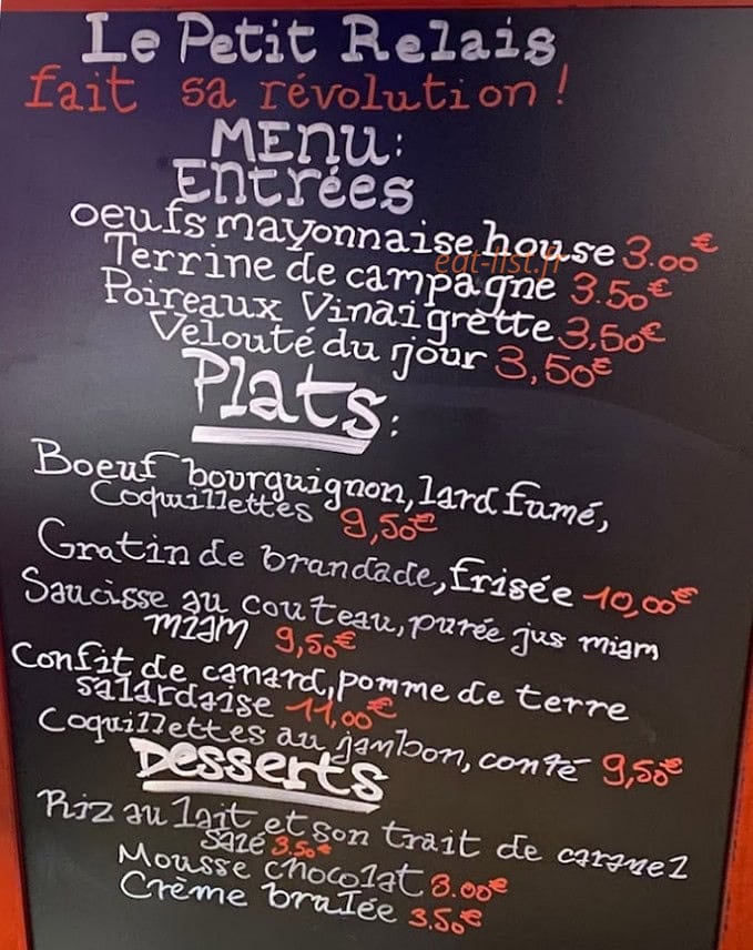 Le petit relais — carte page 1