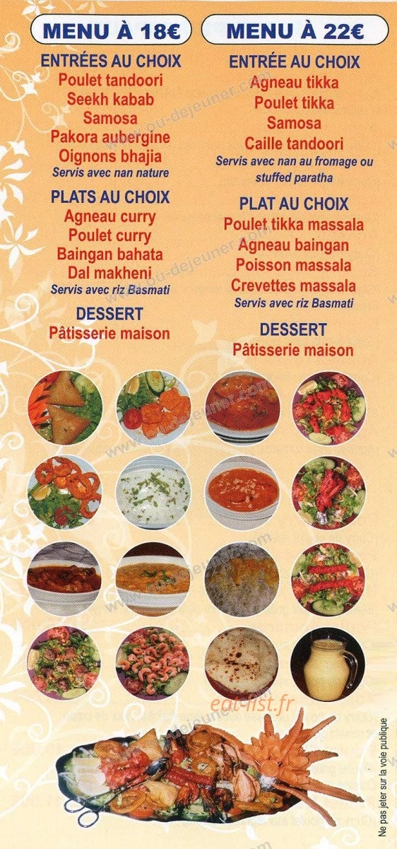 Le Royal Tandoori — carte page 5