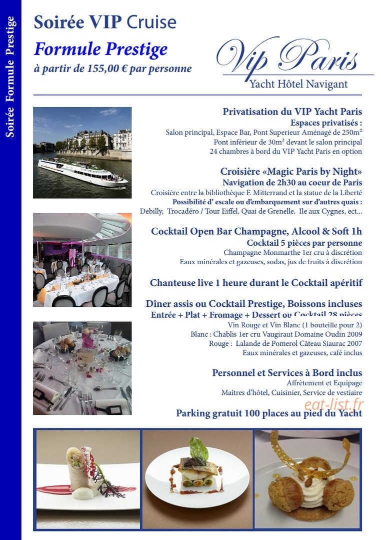 Le VIP Paris Yacht — carte page 16