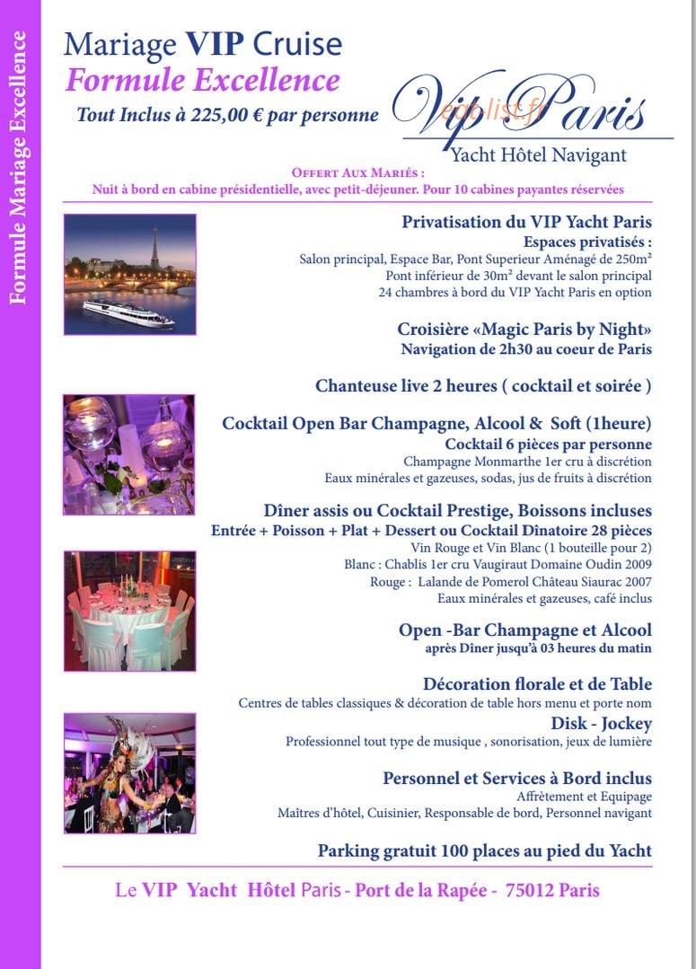 Le VIP Paris Yacht — carte page 3