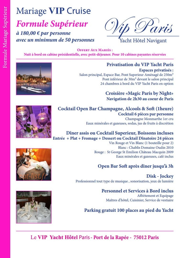 Le VIP Paris Yacht — carte page 5