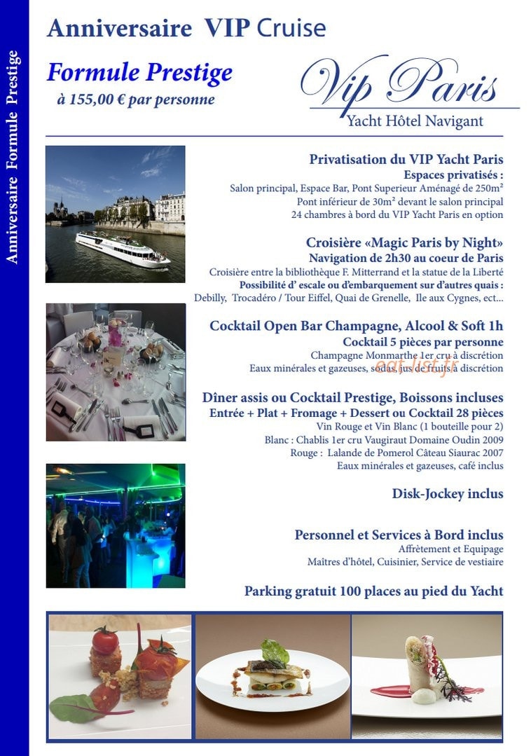 Le VIP Paris Yacht — carte page 8