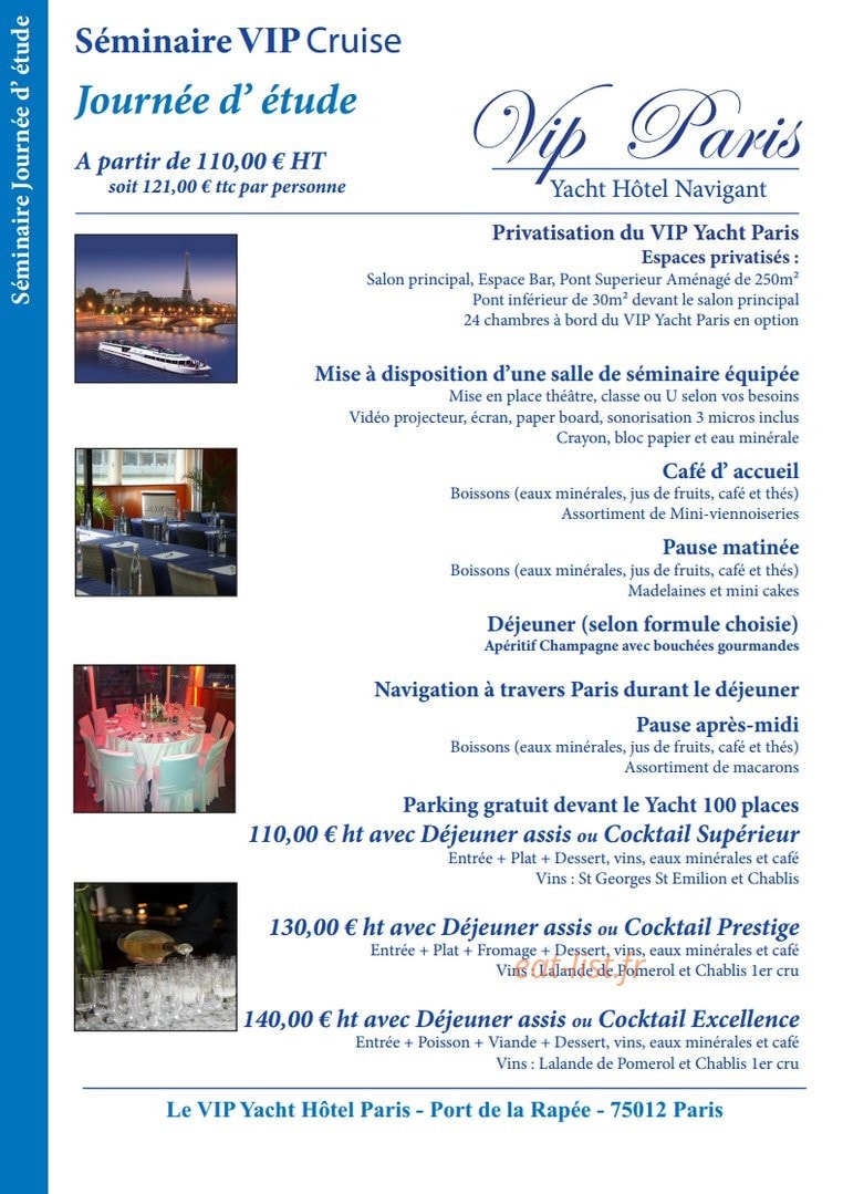 Le VIP Paris Yacht — carte page 15