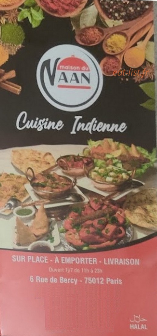 Maison Du Naan — carte page 1