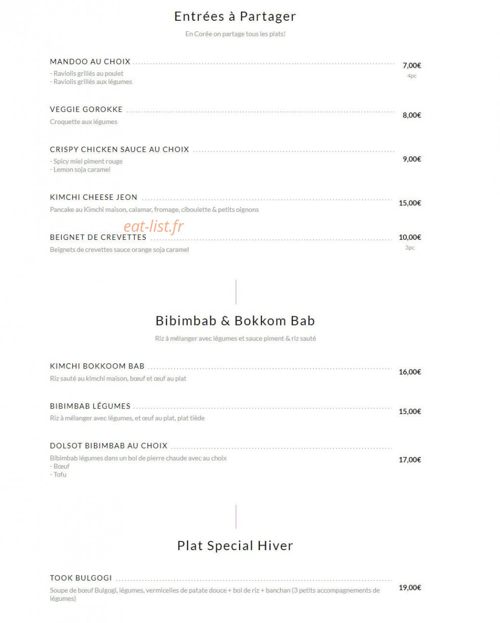 Mamalee — carte page 1