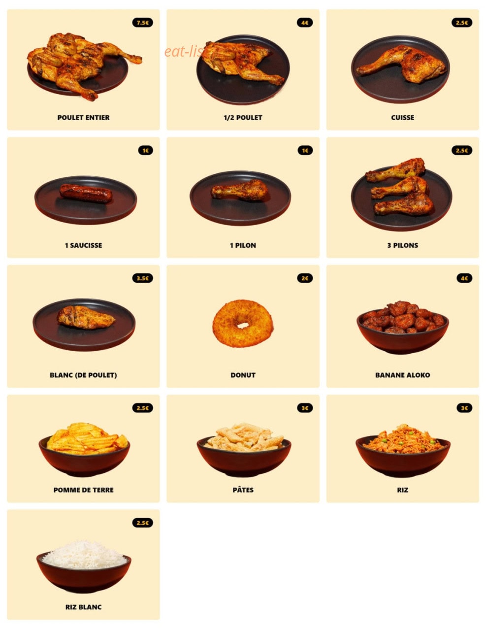 Master poulet — carte page 1