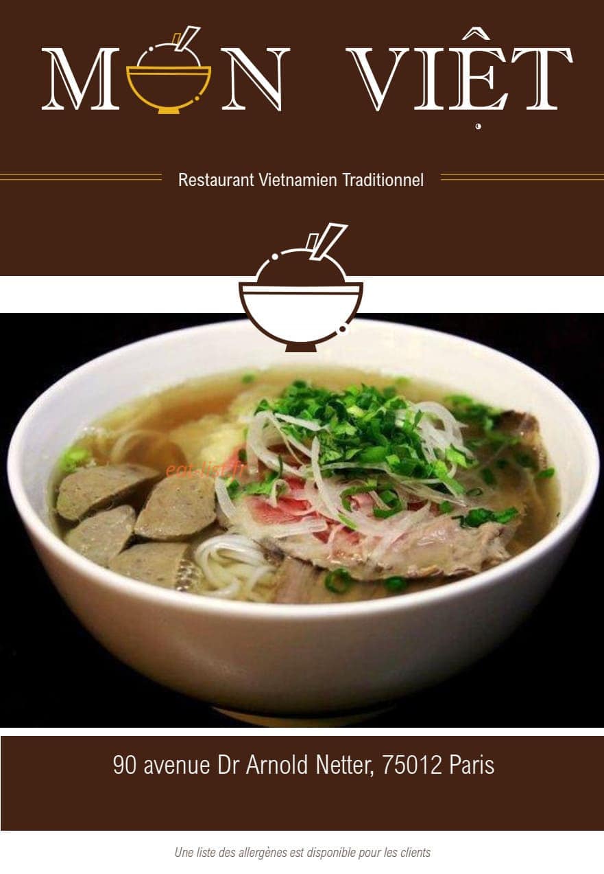 Món Việt — carte page 1