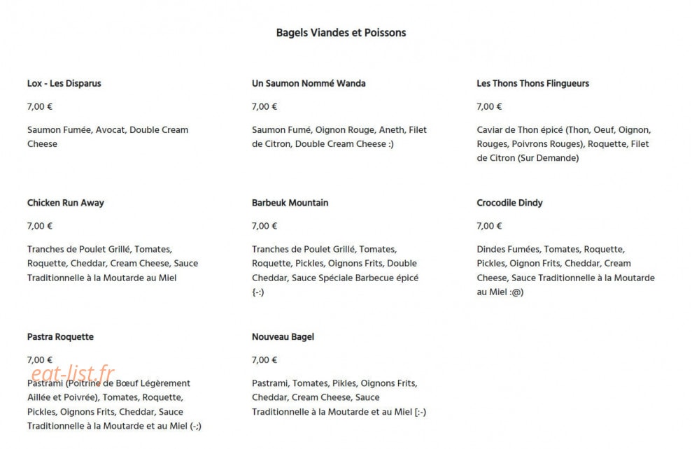 Nouveau Bagel & Salade — carte page 2